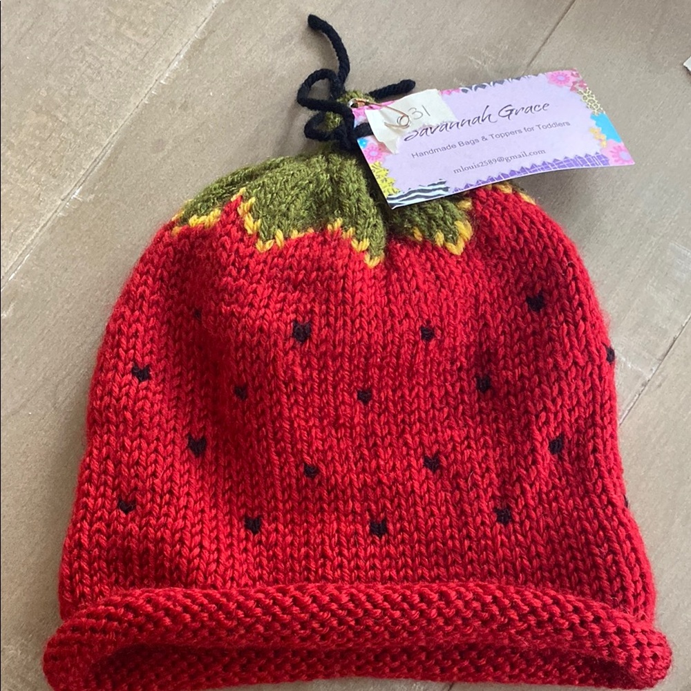 Strawberry Handmade Baby Hat